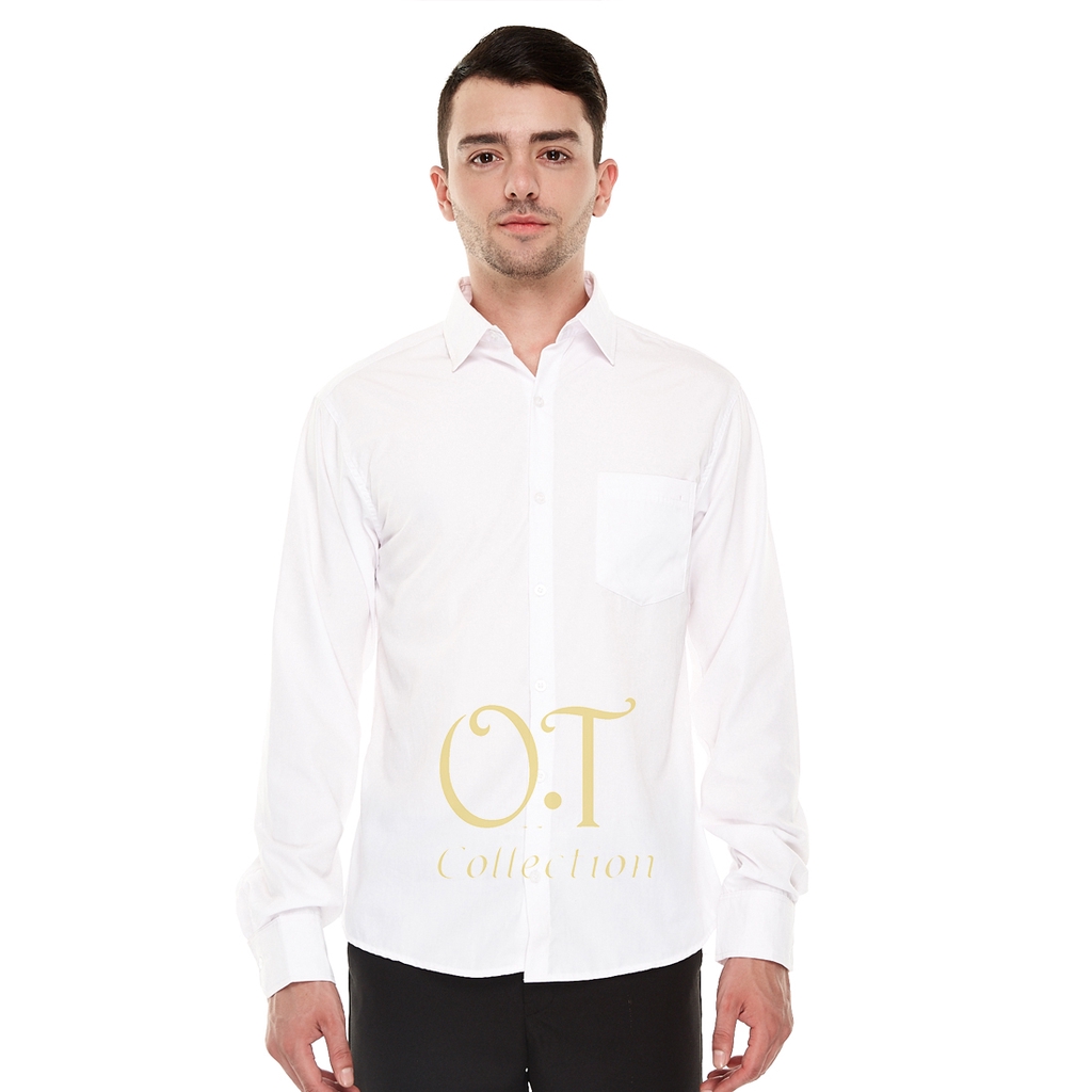 [basic office OT] kemeja pria polos kantoran premium cotton