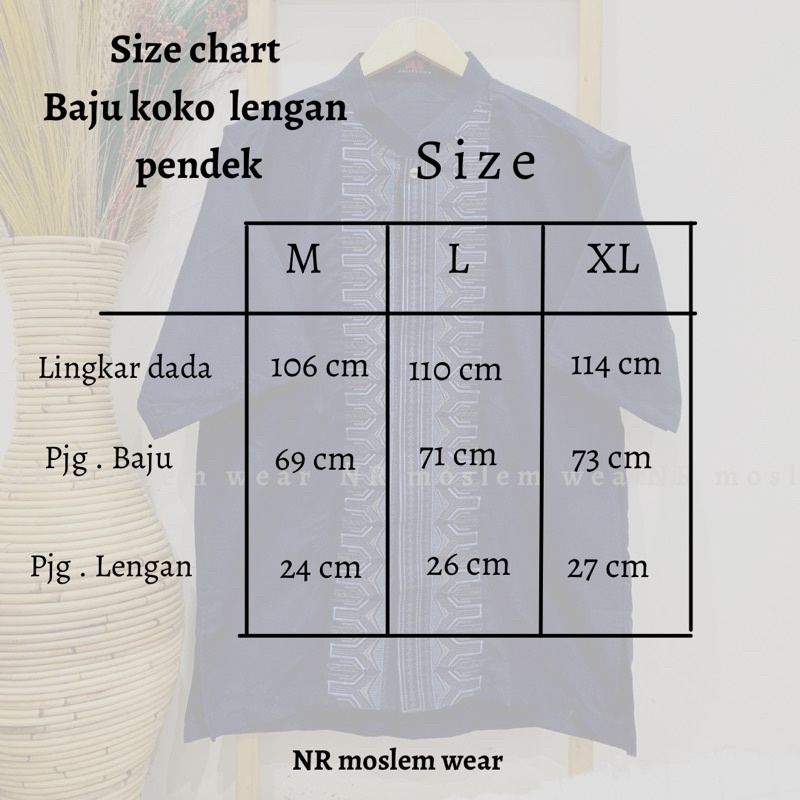 BAJU KOKO WARNA LENGAN PENDEK / BAJU KOKO BORDERAN kode  AS 89