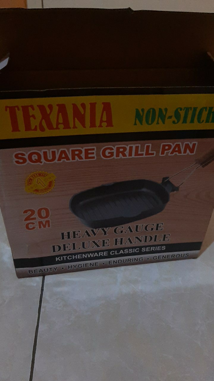Teflon Bbq / Square Grill Pan Teflon Barbeque 20 Cm Dan 24 Cm Teflon Panggangan Steak