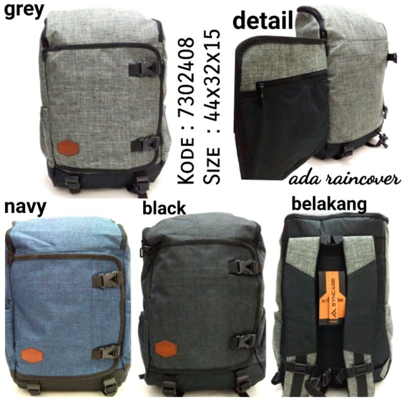 TAS RANSEL BACKPACK SEKOLAH COWOK SYNCASE 7302408 TERBARU