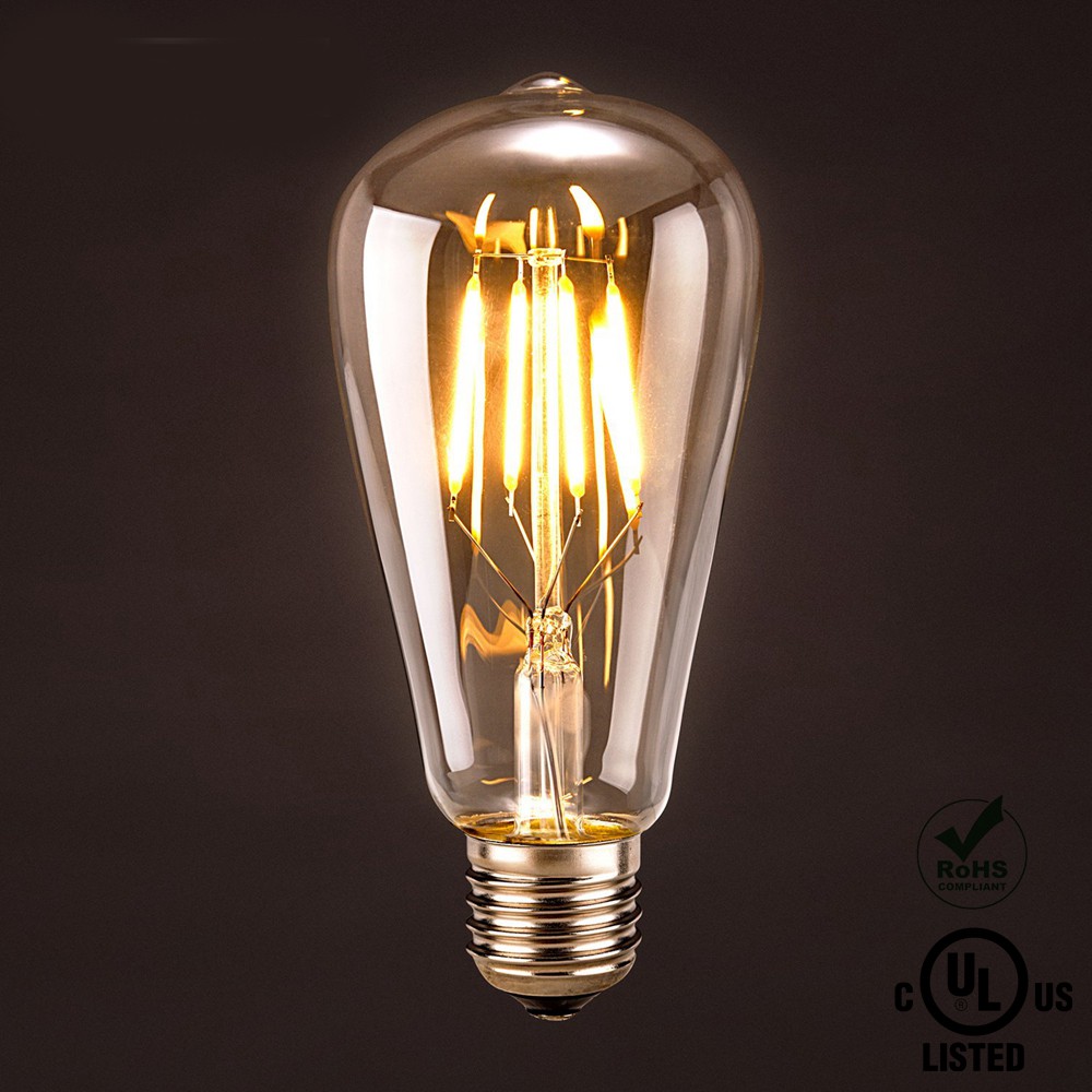 Lampu Led classic Filamen 6 Watt Vintage bulb warm white bohlam pijar