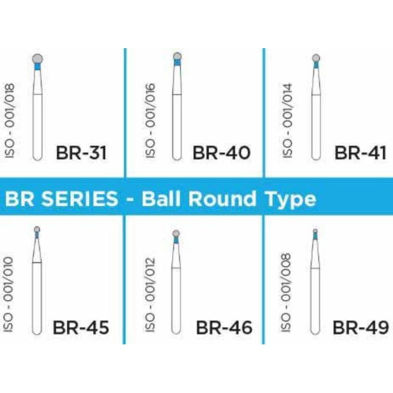 Dental Diamond Bur Round (BR-) / diamond bur mata bur bulat