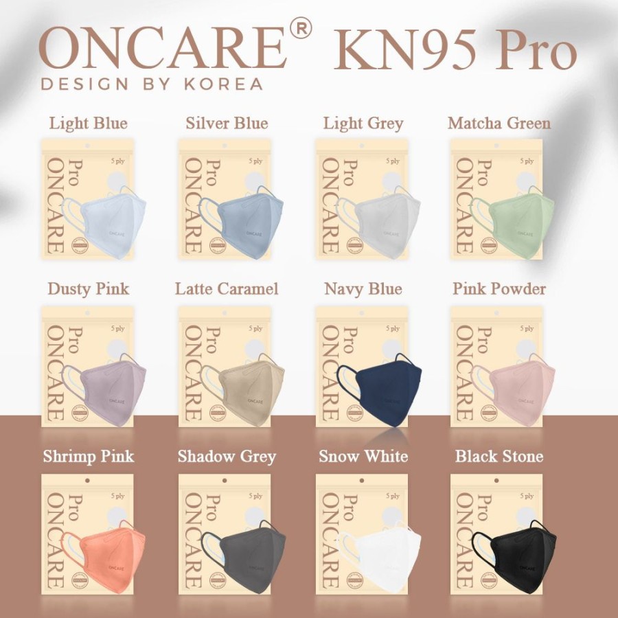 Masker KN95 PRO Oncare 5ply duckbill Earloop