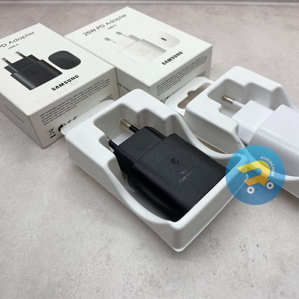 Charger Adaptor Samsung 25 Watt Type C Usb C Fast Charging Original Samsung - Adapter Samsung 25 Watt - Batok Samsung 25 Watt - Kepala Samsung Note10, A70, A80, S20, S20 Ultra, S20+, S21, S21+, S21 Ultra, S22, S22+, S22 Ultra, galaxy note 20, note 20+,