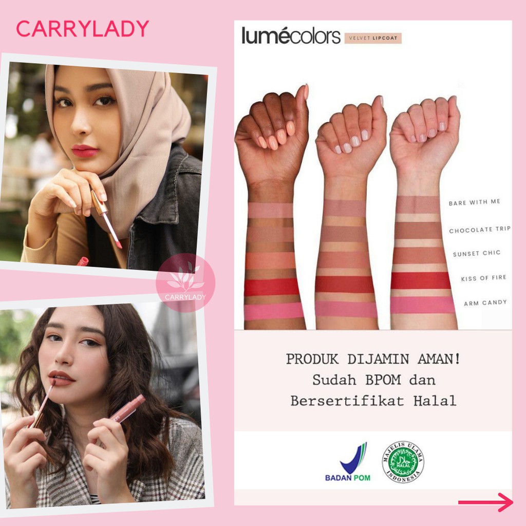 ORIGINAL LIPSTICK LUMECOLORS | LIPCOAT | LIPMATTE | Beauty Lipstick | Kecantikan | Make Up | Velvet