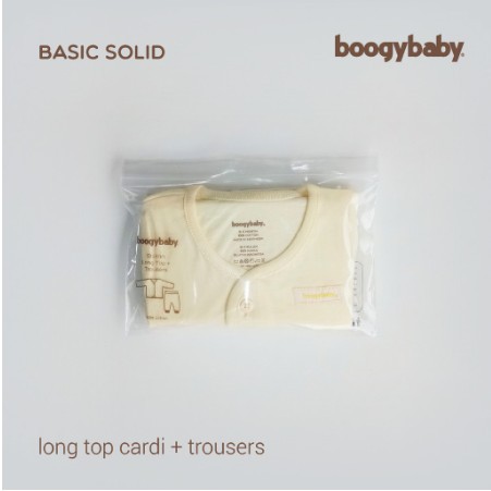 Makassar ! Setelan Panjang Bayi BOOGYBABY Color Basic Solid Compact 0-6 BLN ( 1 PSG )