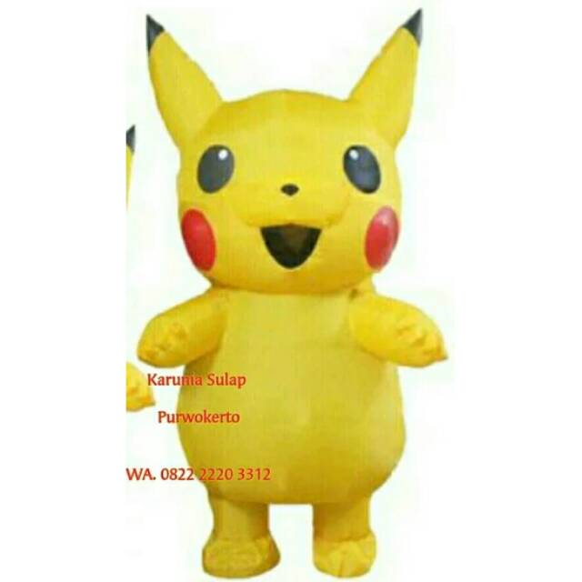 KOSTUM POKEMON PIKACHU COSPLAY BADUT PESTA LUCU ANIME