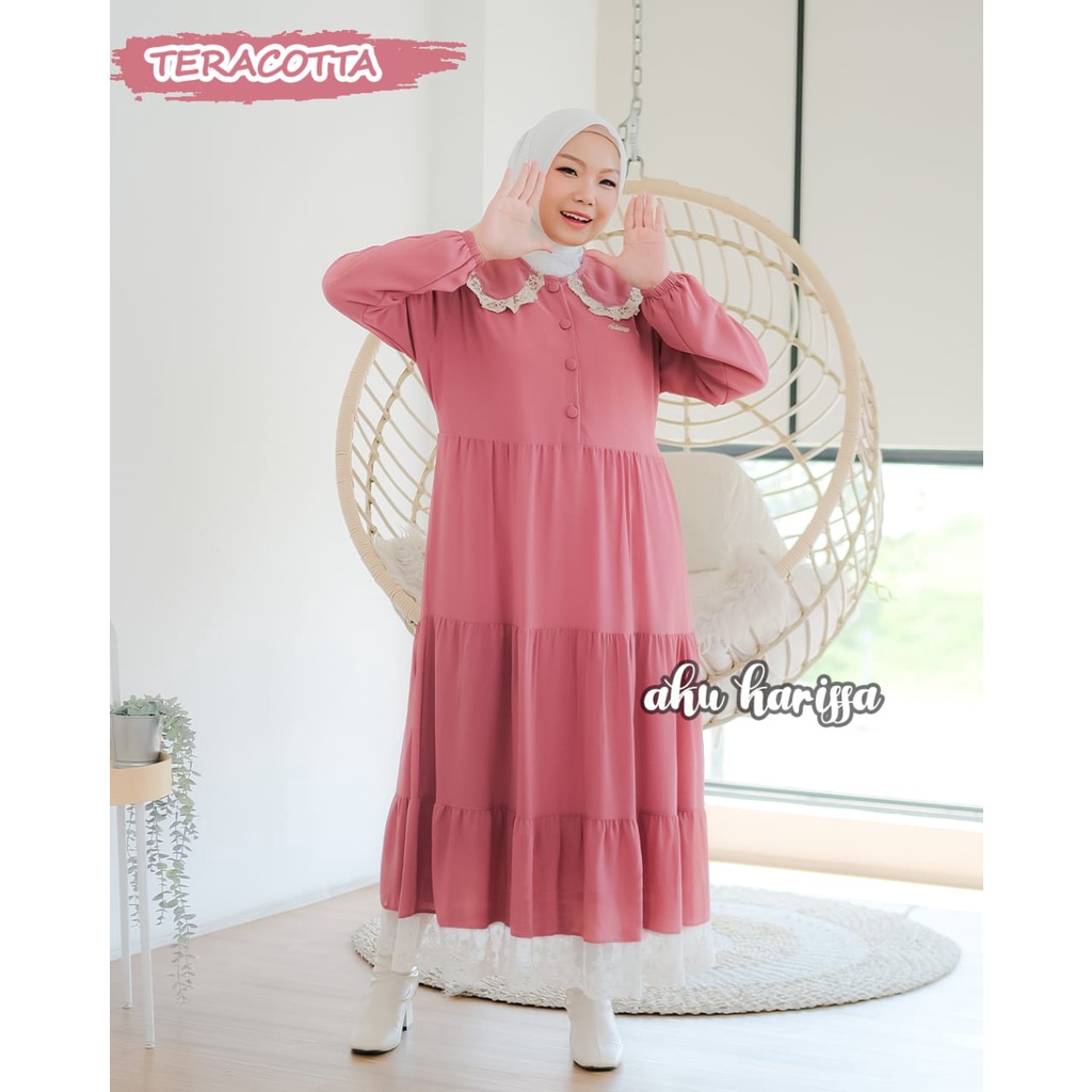 MIDI DRESS CERUTY MIKAYLA AKU KARISSA REMAJA WANITA STYLE SERUT SUSUN KOREAN LOOK