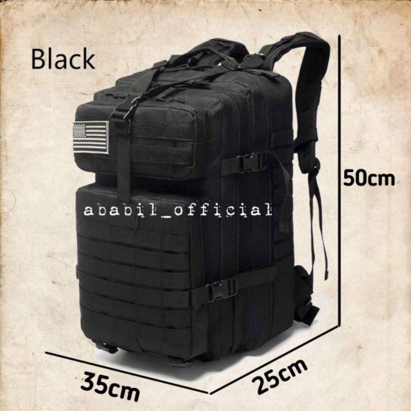 RANSEL ARMY SEMI MILITER 50L free 1 logo random