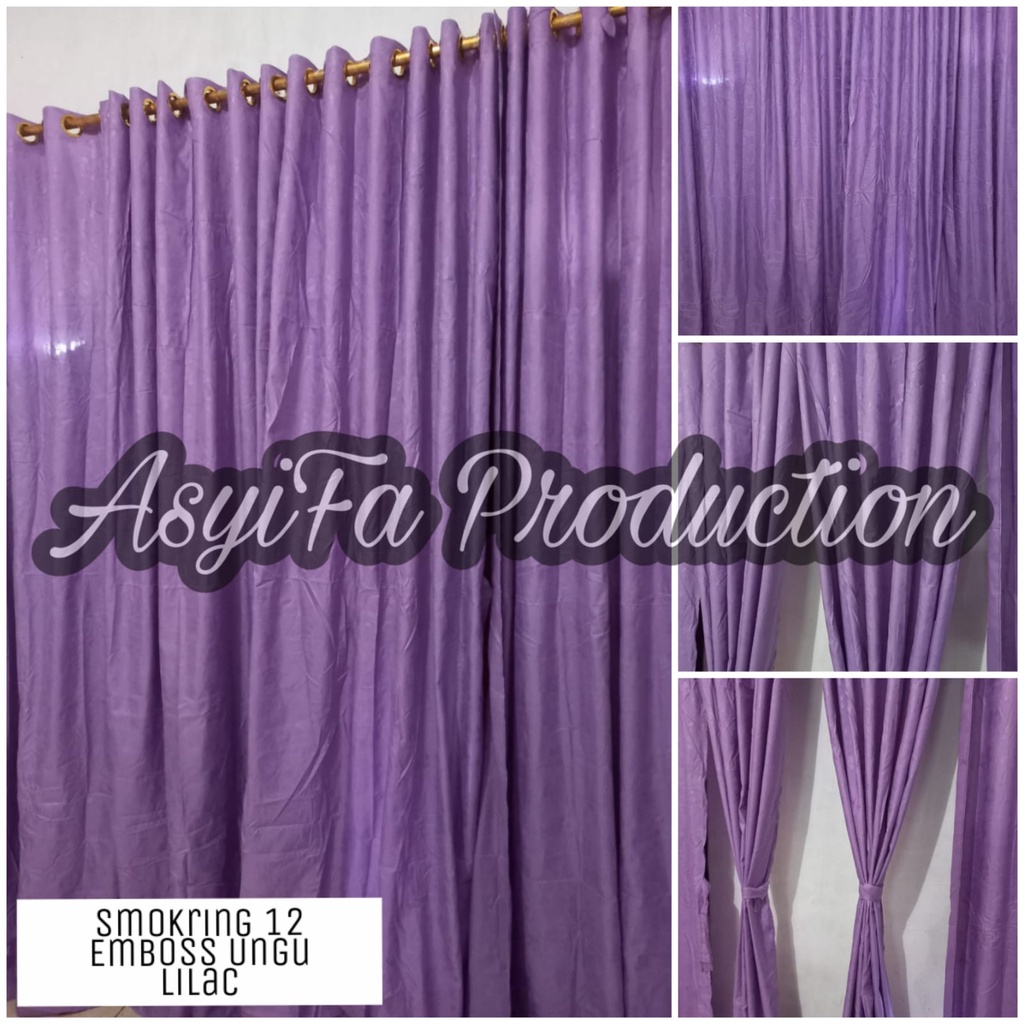 Gorden Smokring 12 Ring Motif Embos Polos Ungu Muda Elegant