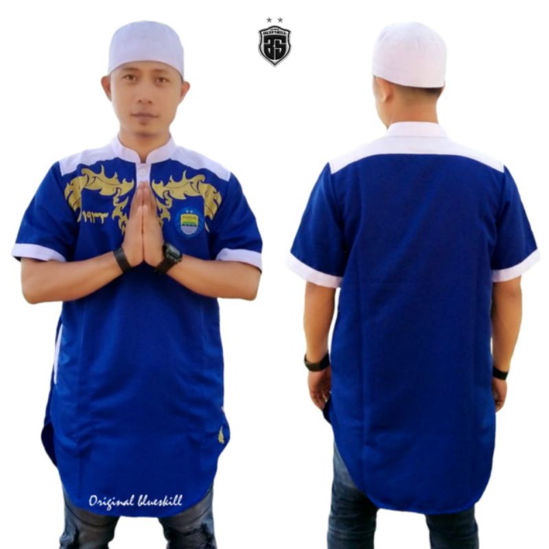 Koko persib / Gamis persib / Kurta persib / Koko pakistan persib / Koko pakistan / Koko muslim / Gamis muslim persib bordir terlaris / kurta original blueskill