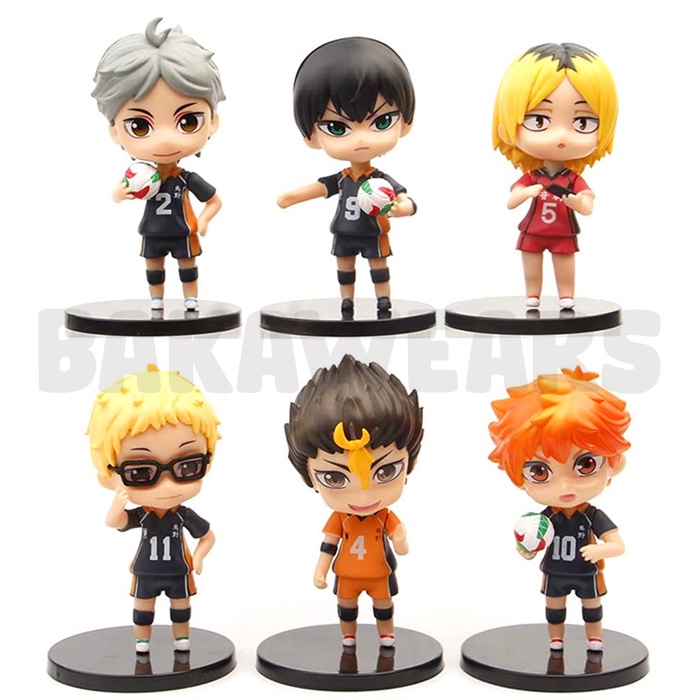 Action Figure Haikyuu!!: Cute Kawaii Version 2 - Kageyama, Hinata, Kenma, Nishinoya, Tsuki, Sugawara