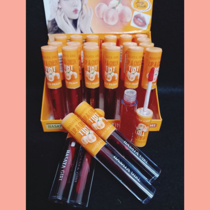 PROMO PER 12 PCS!!!LIP TINT JUICY PEACH HASAYA GIRL 8441