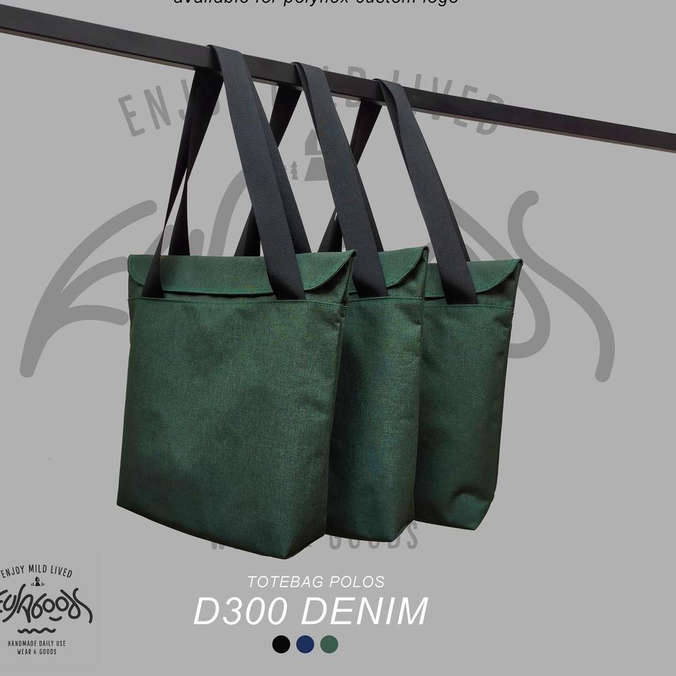 TOTEBAG polos bahan D300 denim super tebal