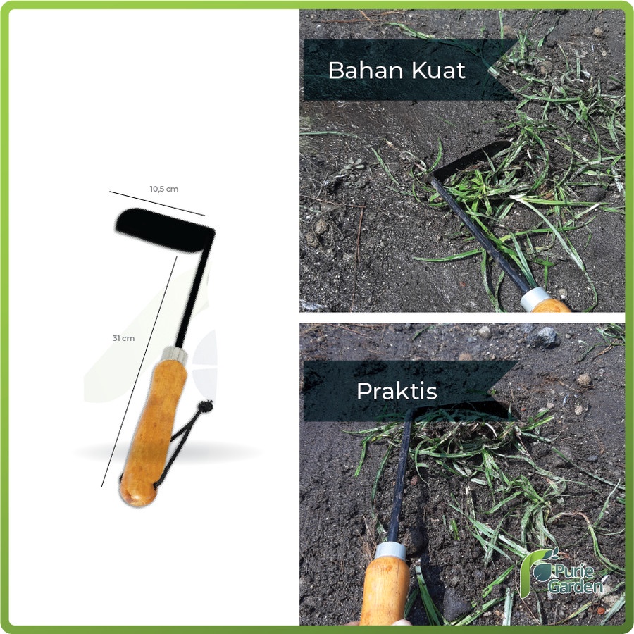 Sekop Garu Cangkul Koret Pencabut Rumput Gardening Tools Purie Garden PG SBY