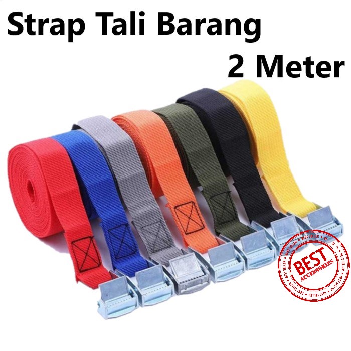 Tali Pengikat Barang 2 Meter Strap Cargo Belt Motor Mobil