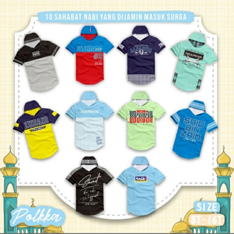 Kurta Hoodie Polka Tshirt Series Sahabat Nabi