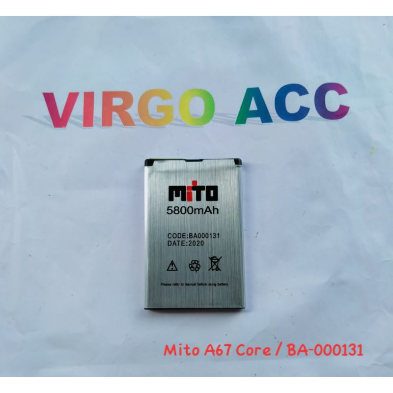 Batre Baterai Battery Mito A67 Core BA000131 BA-000131 Original Battery Hp