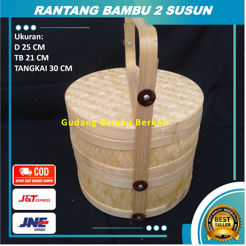 Rantang Bambu Nasi Catering / Hampers Bambu Rantang Kue Bolu / Rantang Bambu Nasi Tumpeng