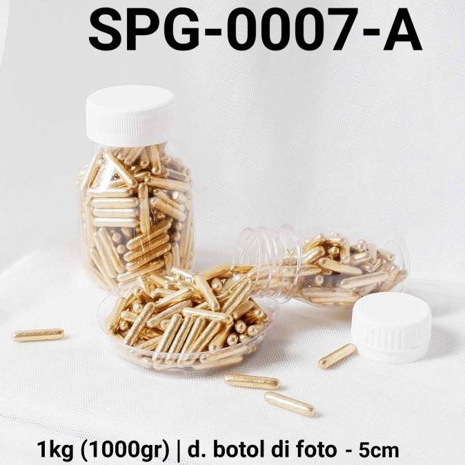 

SPG-0007-A Sprinkles sprinkle sprinkel 1kg 1 kg meses besar emas ---NEW---