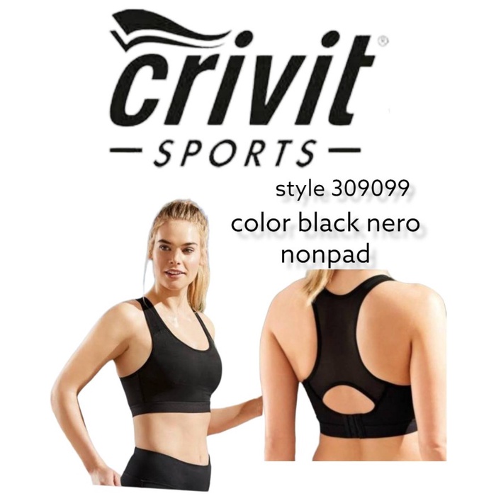 Sport Bra Crivit Black Nero