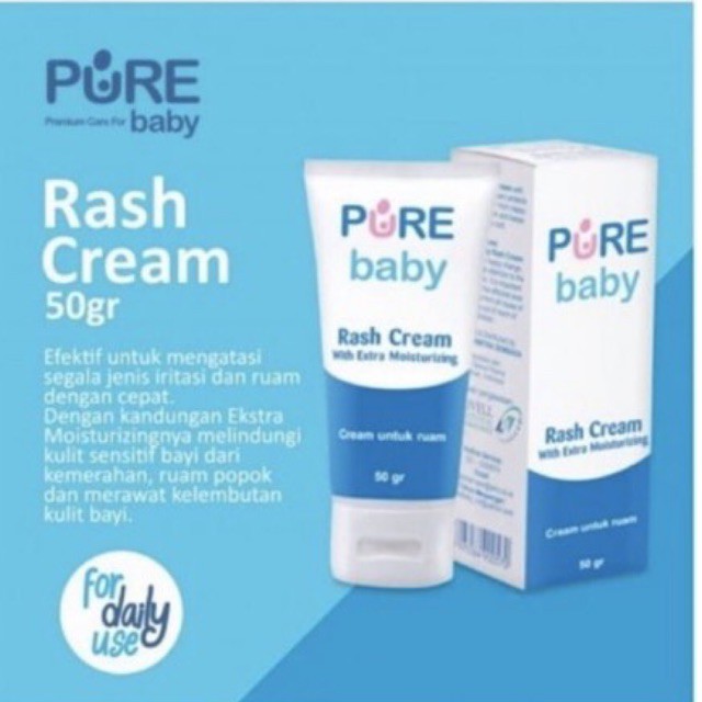 Pure Baby Rash Cream 50gr - Pure Baby Krim Iritasi dan Ruam Bayi