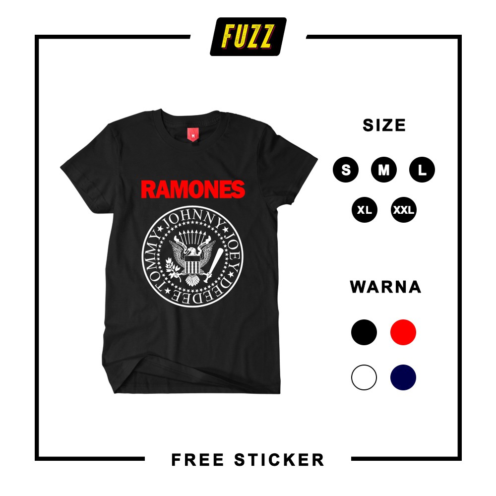 KAOS BAND RAMONES BAJU  TSHIRT DISTRO MUSIK  PUNK ROCK 