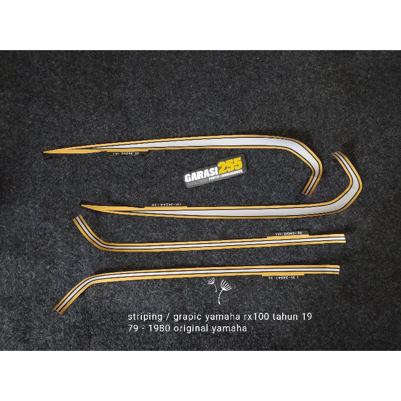 striping sticker stiker grapic yamaha rx100 rx 100 tahun 1979 1980 original yamaha