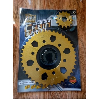 GEAR VIXION NEW/VIXION OLD/MX KING 428 GEAR GOLD DEPAN BELAKANG VIXION GEAR MODEL SSS
