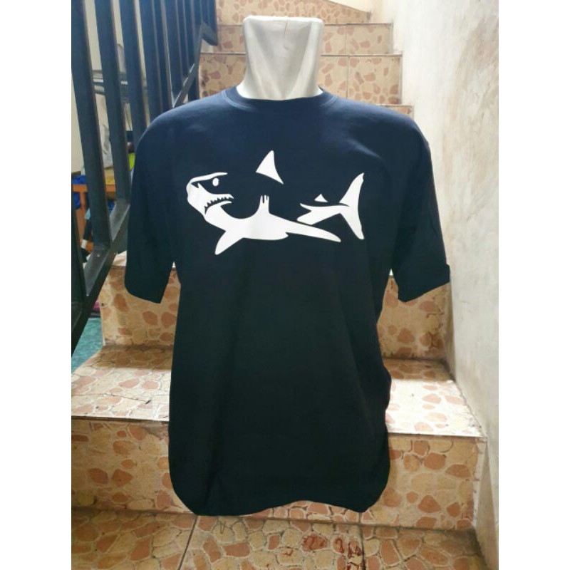 kaos baju t-shirt pria IKAN HIU