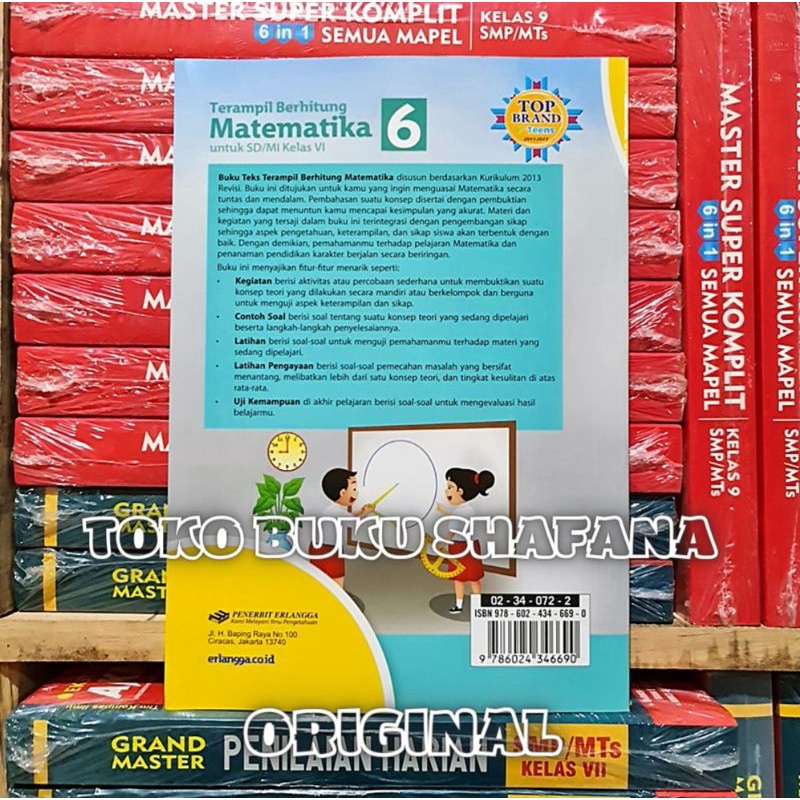 BUKU TERAMPIL BERHITUNG MATEMATIKA KELAS 4 5 6 K13 REVISI PENERBIT ERLANGGA ORIGINAL - KLS IV V VI