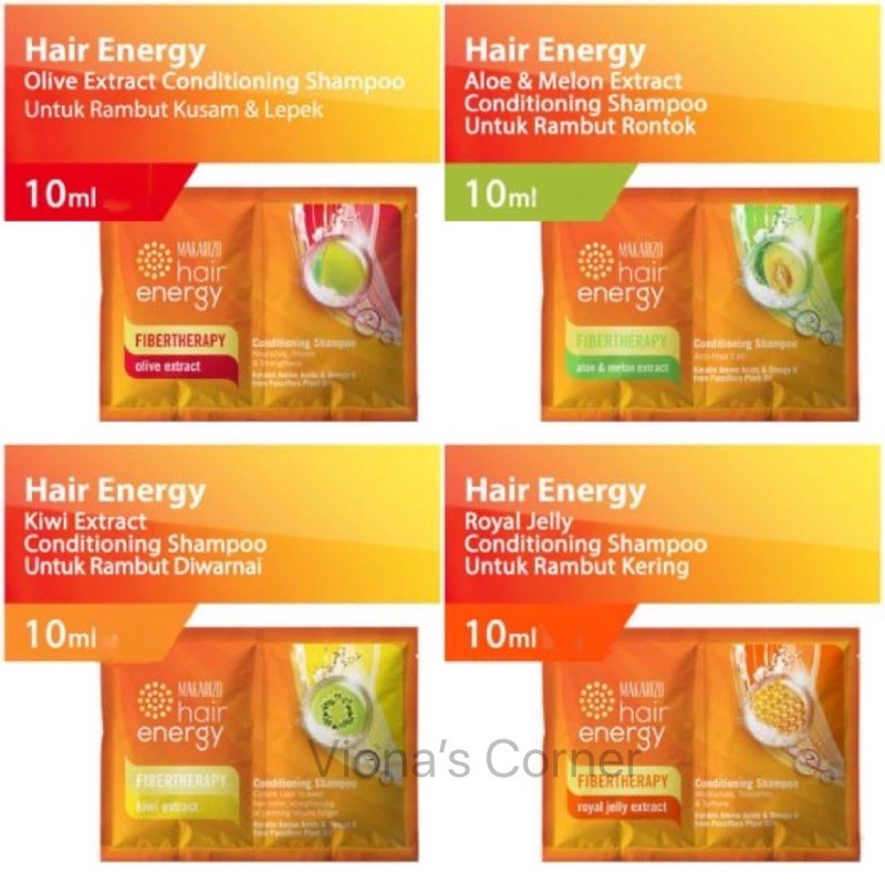 Makarizo Hair Energy Fibertherapy  Conditioning Shampoo 10 mL 2 in 1