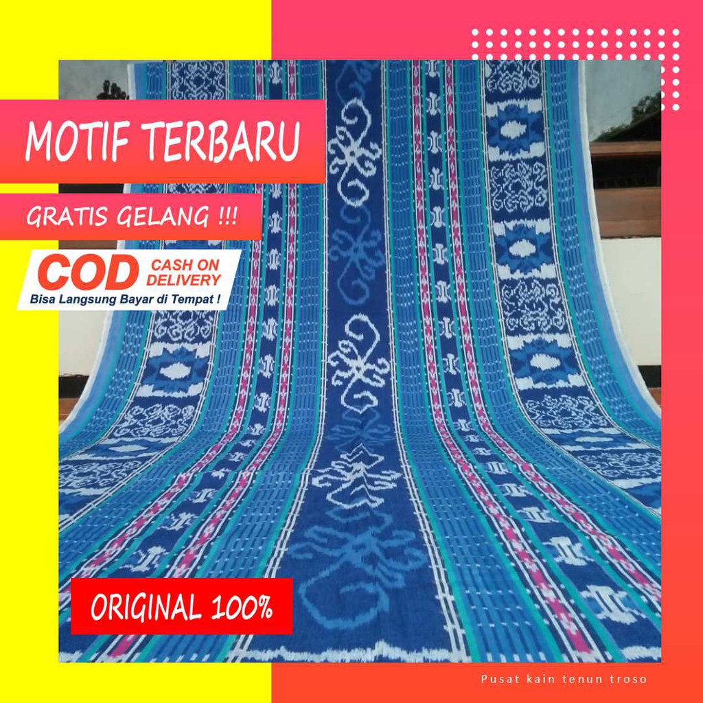 Kain tenun etnik blanket troso jepara polos