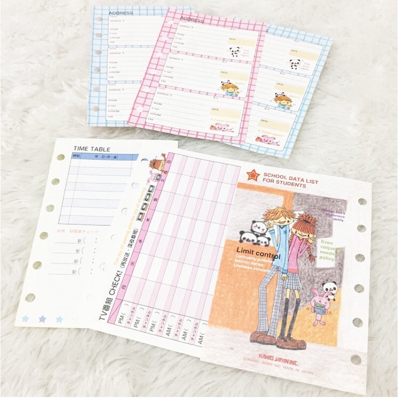 

Original Korea Art Paper Diary Refill Ordner Agenda Kertas File Binder