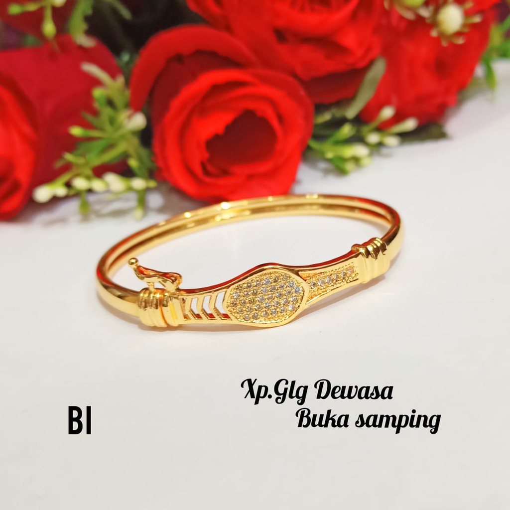 Gelang Dewasa TITANIUM Bangkok variasi motif,perhiasan emas Korea tidak karat COD