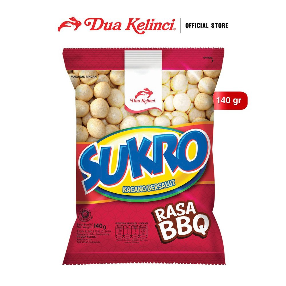 

KACANG DUA KELINCI SUKRO RASA BBQ 140GR