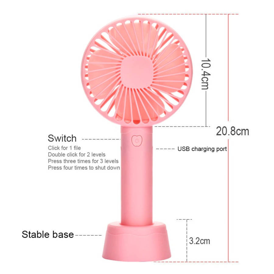 Kipas Angin Genggam Portable Handheld Mini Fan USB - N20