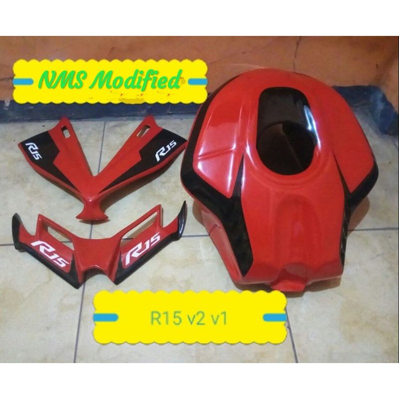 Topeng Lampu Mini + Kondom Tangki R1+ Winglet R15 Lama R15v2