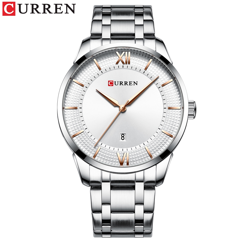 

Jam Tangan Pria Curren Authentic Men'S Quartz Watch Simple Casual Clock Stainless Steel Waterproof