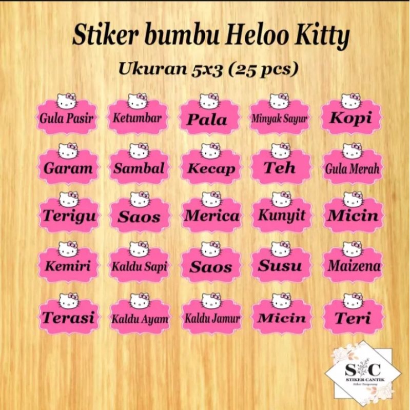 Stiker bumbu karakter
