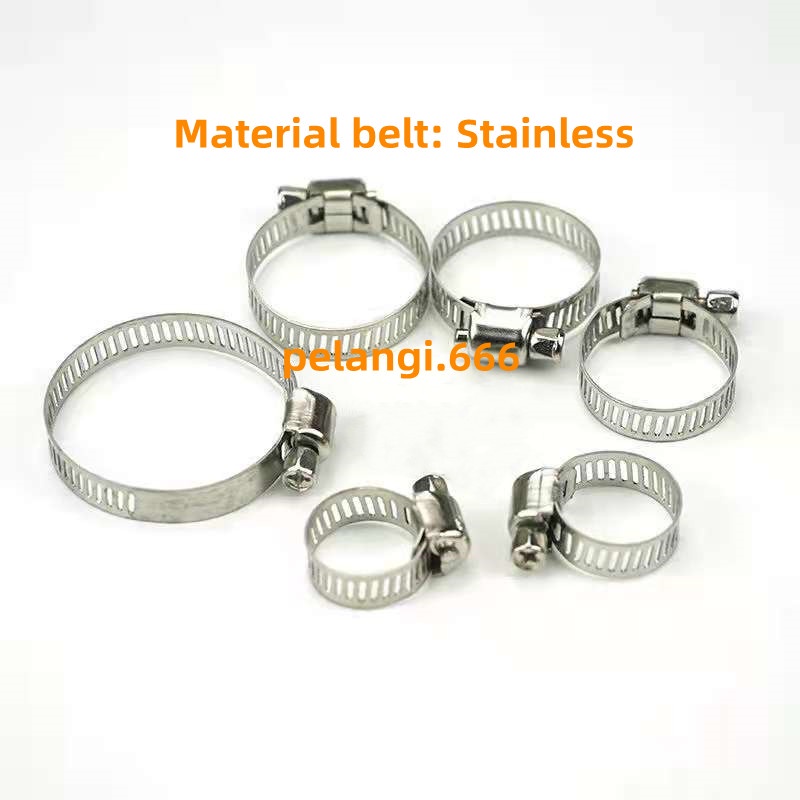 Klem Selang Stainless/Hose Clamp 1&quot;, 1 1/4&quot;, 1 1/2&quot; , 1 3/4&quot; Tebal 12.3mm dan 8mm