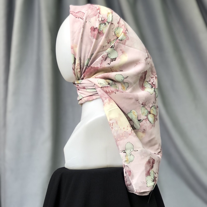 CANA SEGIEMPAT - jilbab polycotton motif hijab viney kerudung potton krudung vine bkn voal