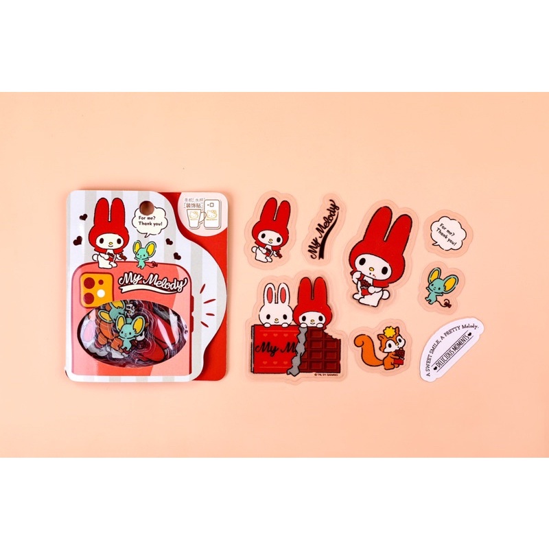 Sticker Pack Aesthetic Original Sanrio PVC Hello Kitty Little Twin Star Melody Cinnamonroll Badtz Maru