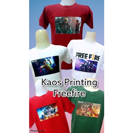 Kaos Freefire Kaos FF Anak Gratis Masker