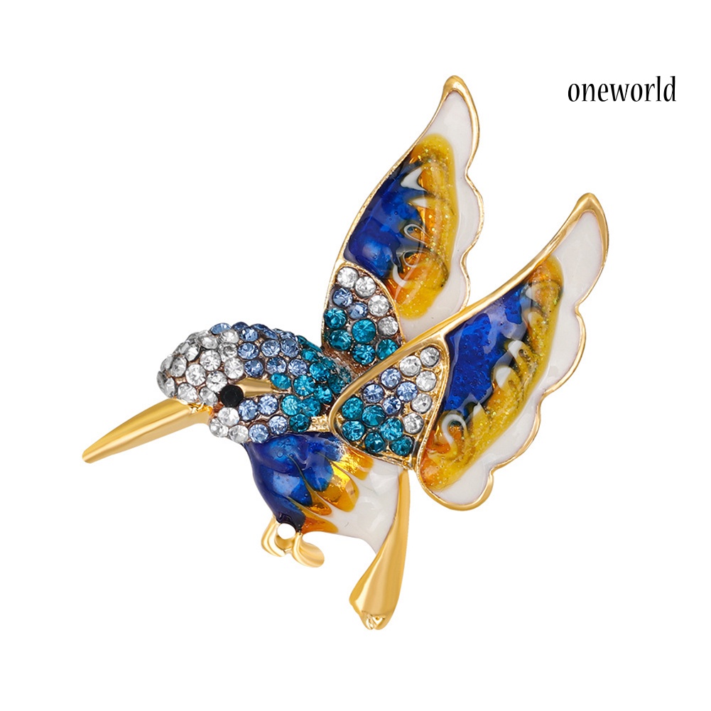 OW@ Fashion Bird Rhinestone Alloy Women's Brooch Pin Dress Sweater Clothes Ornament