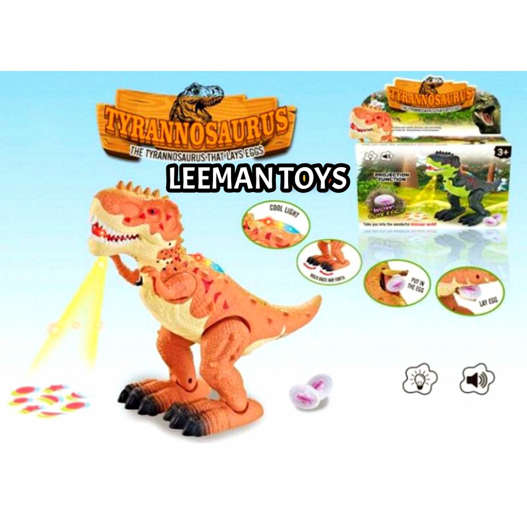 MAINAN ANAK THE TYRANNOSAURUS THAT LASY EGGS - DINOSAURUS DINO - NO.587B