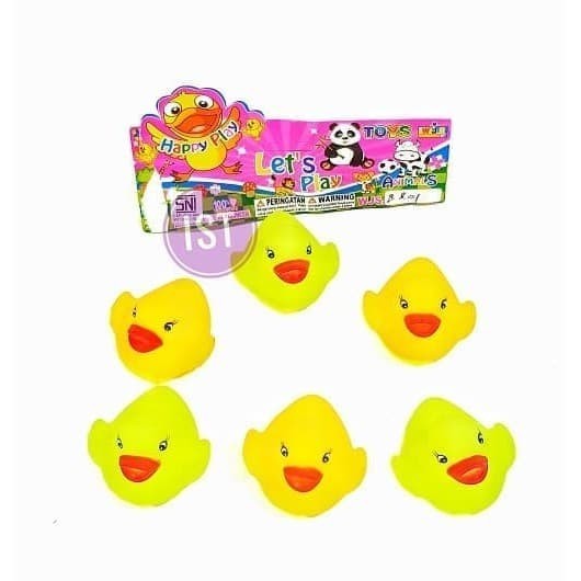 mwn.toys Vynil Binatang Karet Anak Bebek 6 pcs