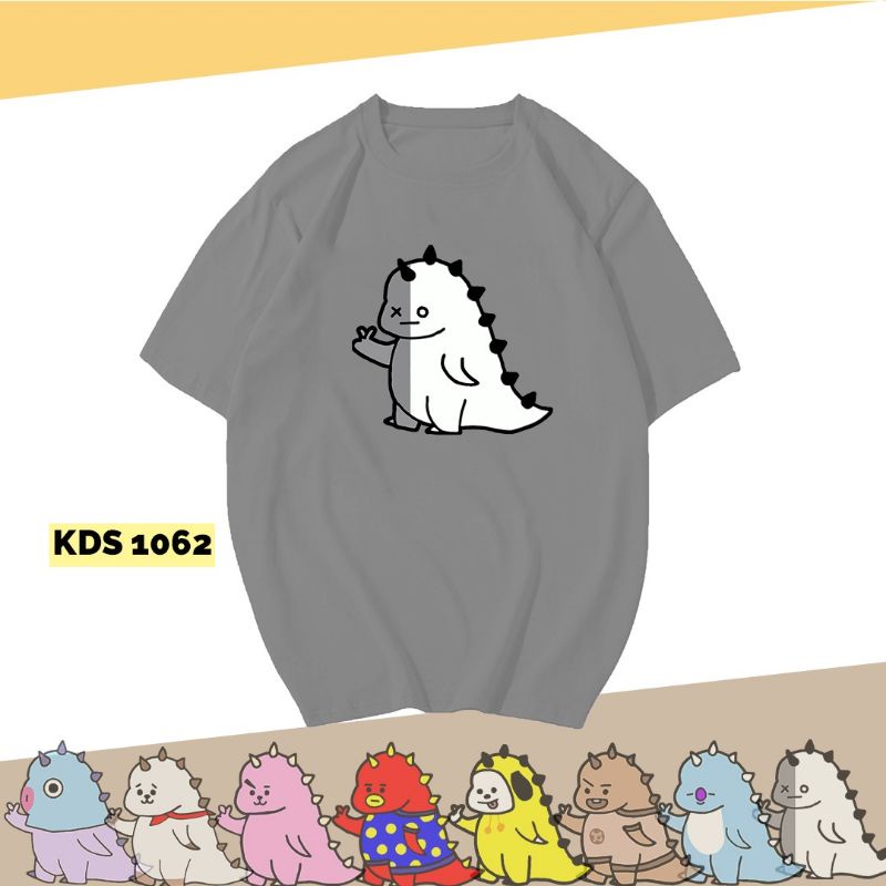 T-SHIRT BT21 DINO/KAOS DEWASA BTS DINO UNISEX PREMIUM