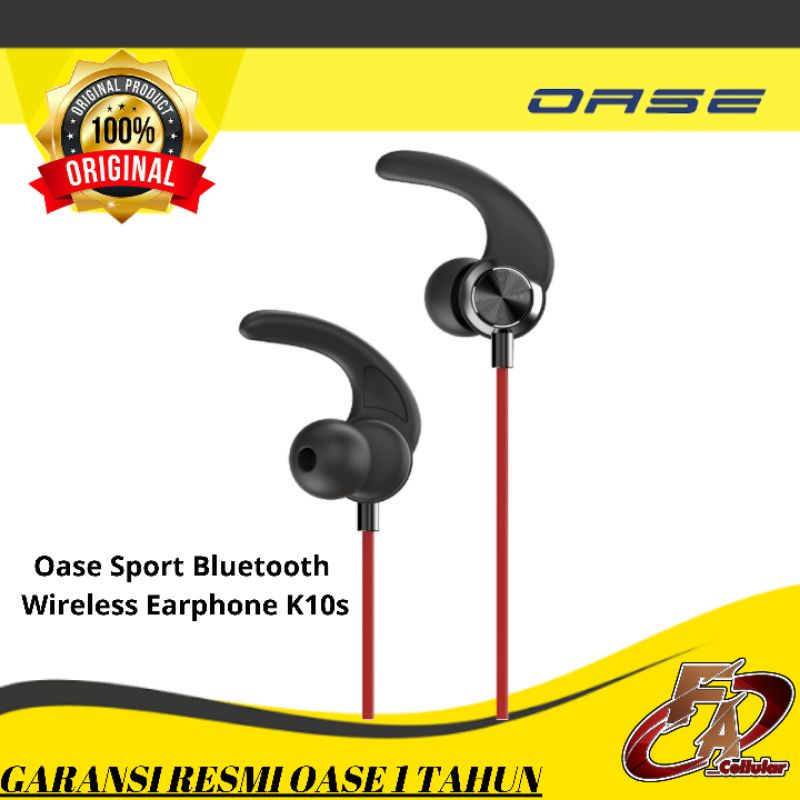 Oase Sport Bluetooth Wireless Earphone K10s - Garansi Resmi Oase