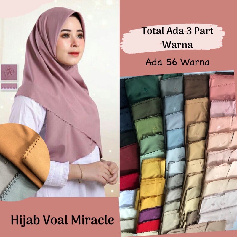 HIJAB VOAL MIRACLE PLAIN UMAMA LASER CUT PART 1